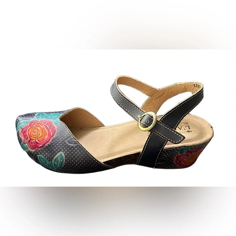 💙 NWOT! L’ARTISTE BY SPRING STEP IN “LIZZIE-ROSE” HAND PAINTED MARY JANE! - Picture 7 of 16